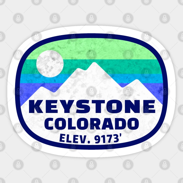 Keystone Colorado Skiing Mountains Ski Hiking Sticker by TravelTime